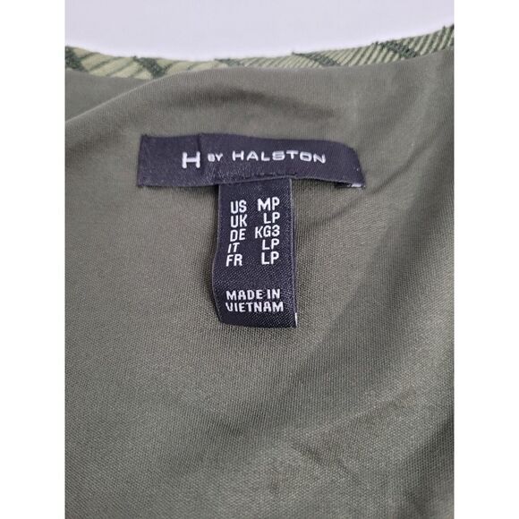 H by Halston green and black stripe dress,‎ size MP - Picture 2 of 8